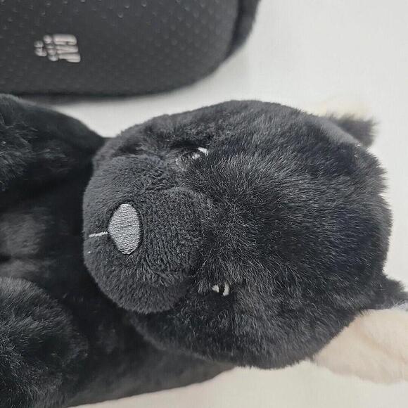 Gap Kids Bear Slippers  Faux Fur 1/2 Bear Black,‎ White - Picture 5 of 8